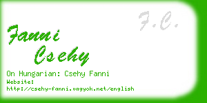 fanni csehy business card